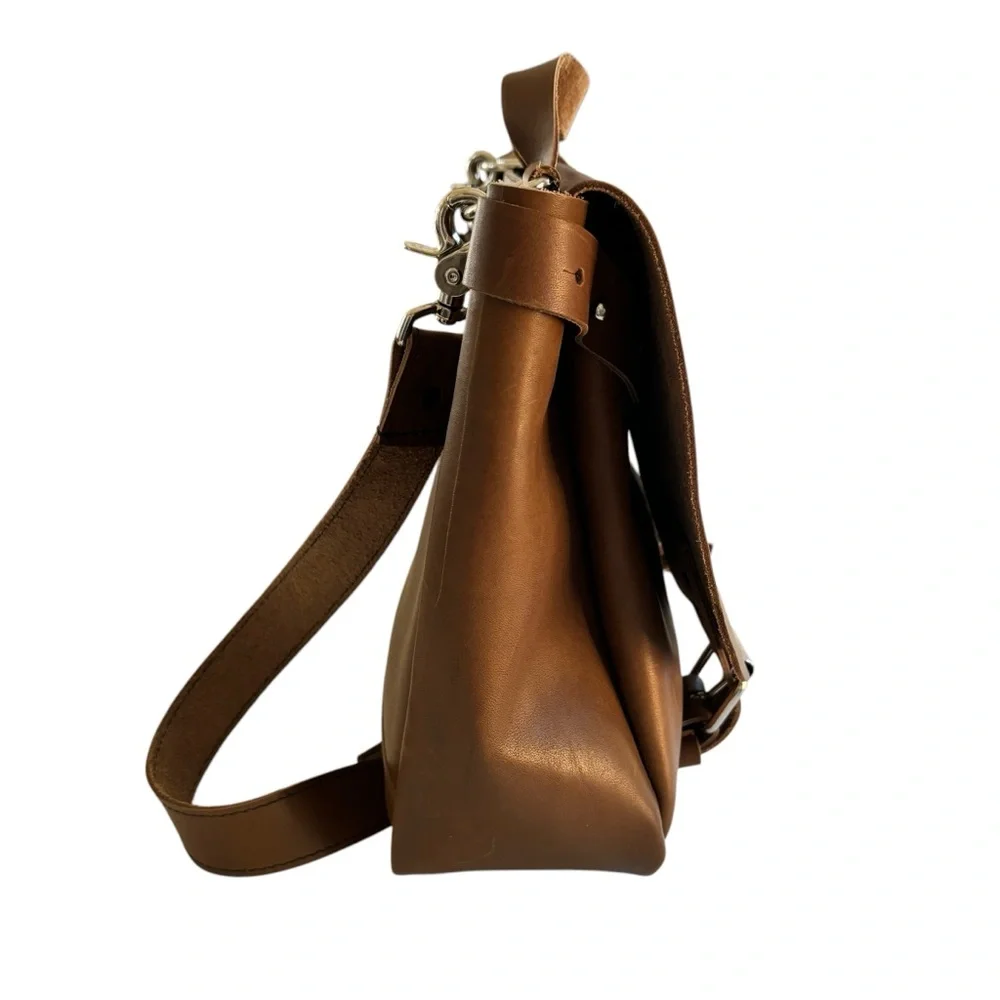 Copper River Bag Company Messenger Shoulder Bag Tan Leather